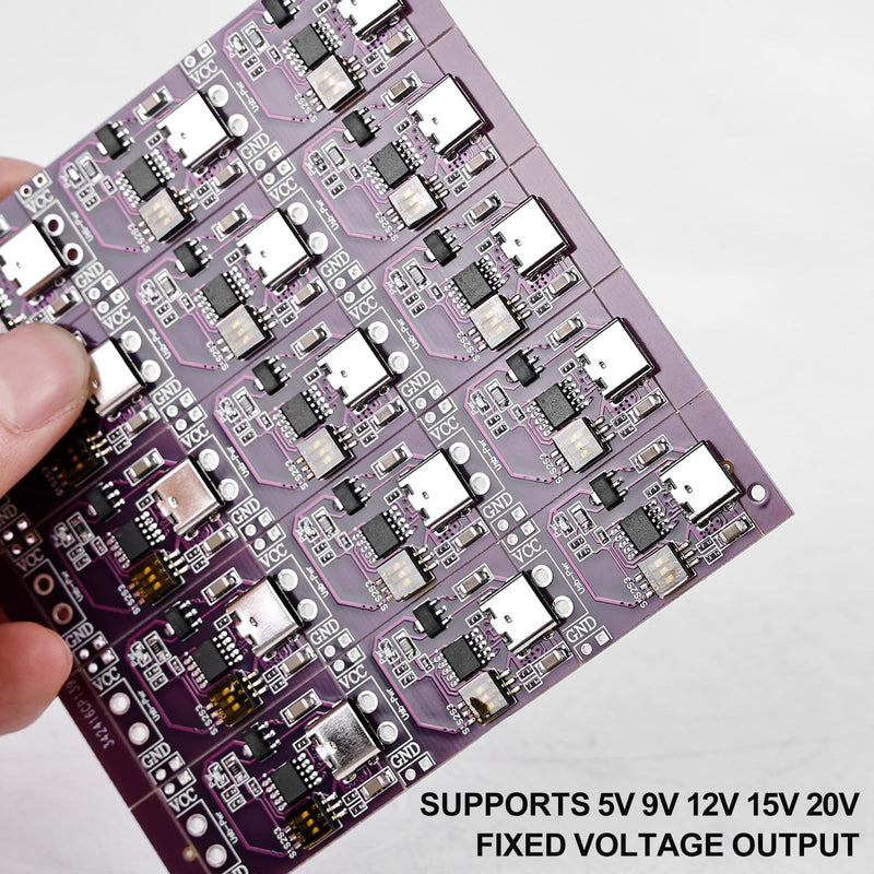 6 Pieces QC/PD/AFC Power Supply Trigger Module: Fast Charge Trigger USB-C 5V 9V 12V 15V 20V DC Spoof Scam Fast Charge Trigger Polling Detector USB-PD Notebook Power Supply Change Board Module 6