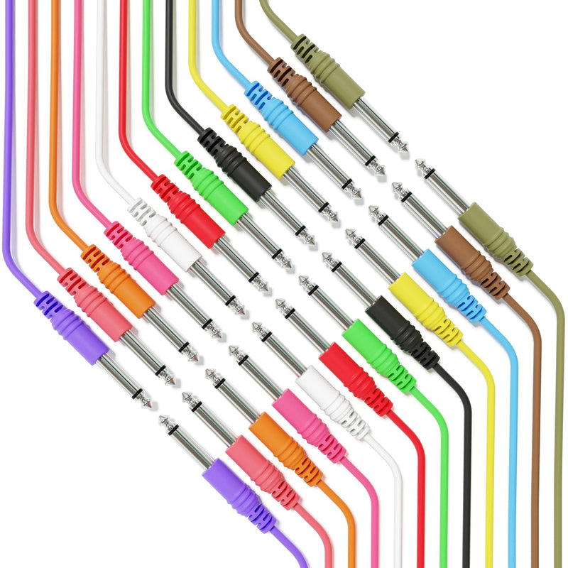 Mono Instrument Guitar Cable - Patch Lead TS 6.35mm 1/4" - Eurorack Synth Synthesizer [6B-Pack | 60 cm - 23.62"] 60 cm - 23.62" 6B-Pack
