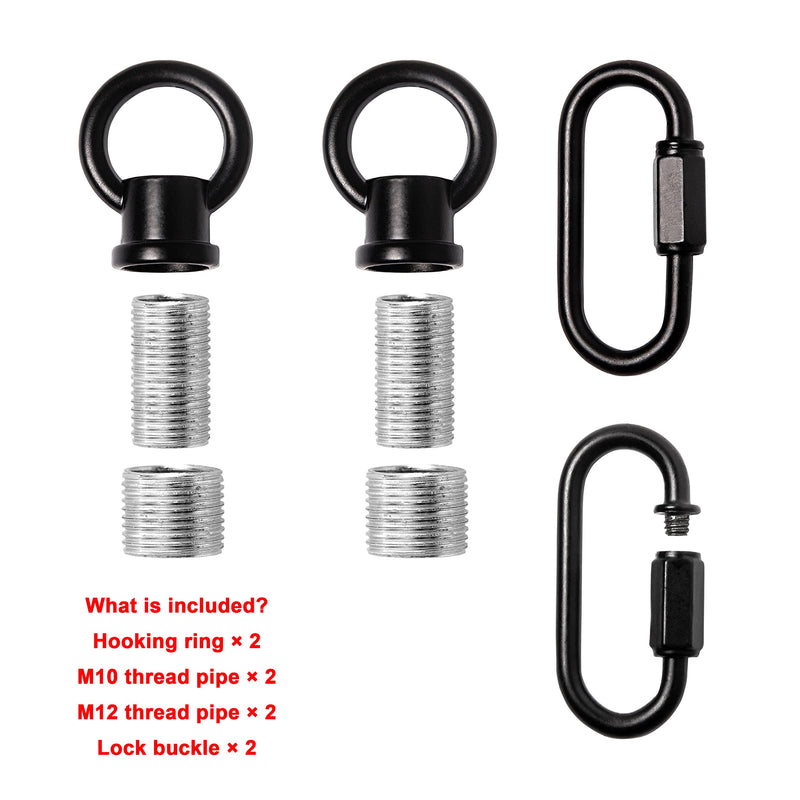 Hook Rings for Light Fixture M10/M12 Available Pack of 2 with 2 Link Buckles