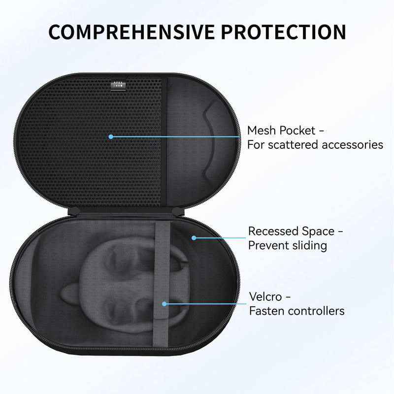 APEXINNO Silicone Face Pad Cover and Anti-Leakage Nose Pad with Meta/Oculus Quest 3 Accessories and Meta Quest 3/2 Case