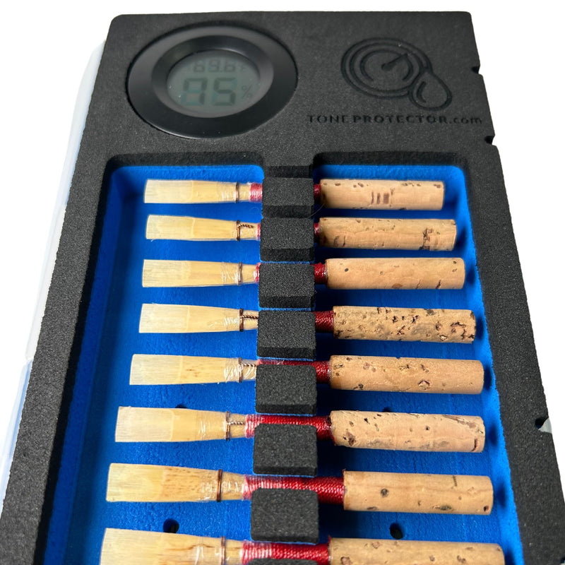 Tone Protector Reed Case for Oboe Reeds: Digital Oboe Reed Storage With Two-Way Humidity Control