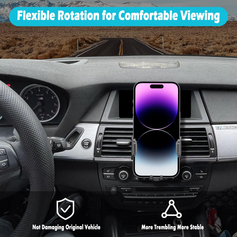 Car Phone Holder Fits for BMW X5 E70 X6 E71 E72 2008-2013 Accessories,Thick Cases Friendly,Cell Phone Mount for 4.7-7 in Phones,360 Degree Rotation,Easy to Install X5 X6 2008-2013