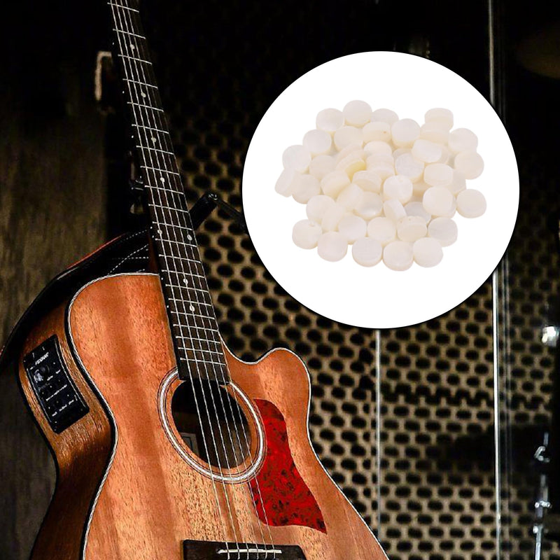 BQLZR Guitar Fretboard Inlay Dots White Shell 1.5 2 3 4 5 5.5 6 6.3mm Dia Pack of 400