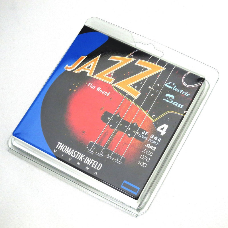 Thomastik-Infeld Bass Guitar Strings - Flatwound Bass Strings For a Rich and Warm Traditional Jazz Sound - Durable String Set Includes JF34043 JF34056 JF34070 JF34100 - Made in Vienna long scale 34" 4-string flatwound