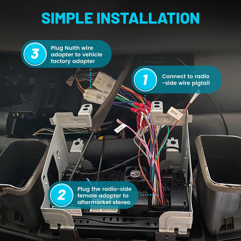 NuIth Double DIN Radio Dash Kits + Radio Wiring Harness for 2006-2012 Toyota RAV4