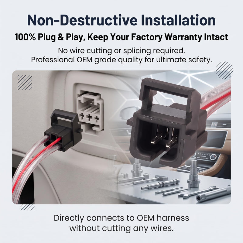 4 Pcs Car Door Speaker Wiring Harness | Replacement for Chevy GMC Silverado Sierra 1995-2009, for 1987-2006 Buick Cadillac Install Aftermarket Speaker Wire Cable