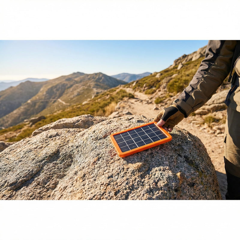Solar Panel for Camera, 3W Solar Charger Compatible with Ring Spotlight & All-New Stick Up Outdoor Cam Battery, 10ft Long Cable with USB-C to Ring Barrel Plug Adapter (Orange)
