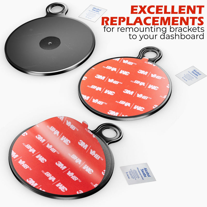 Dashboard Pad Mounting Disk for Suction Cup - 3M Phone Car Mount Adhesive Replacement Pad - Ultra Sticky Adhesive Disc for Dash Cam, Fit for Garmin, Tomtom GPS & iOttie Car Mount - 75mm 3-Pack
