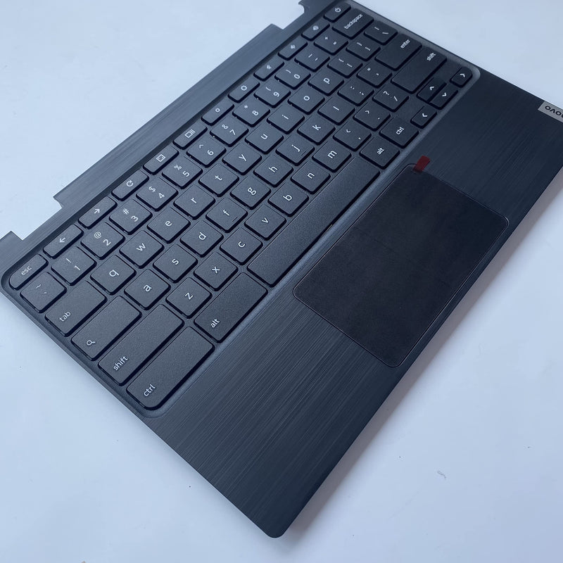 New Genuine Replacement for Lenovo Chromebook 100E 2nd Gen MTK Laptop Upper Case Palmrest Keyboard Touchpad Assembly Part 5CB0U26489 5CB0X55485, Black, 11.6 inch