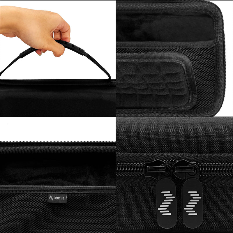 Audio Sampler Synthesizer Case Compatible with Teenage Engineering OP-1 Field/OP-XY, Portable Music Gear Storage Bag with Top Mesh Pocket and Groove Structure for Easy Access