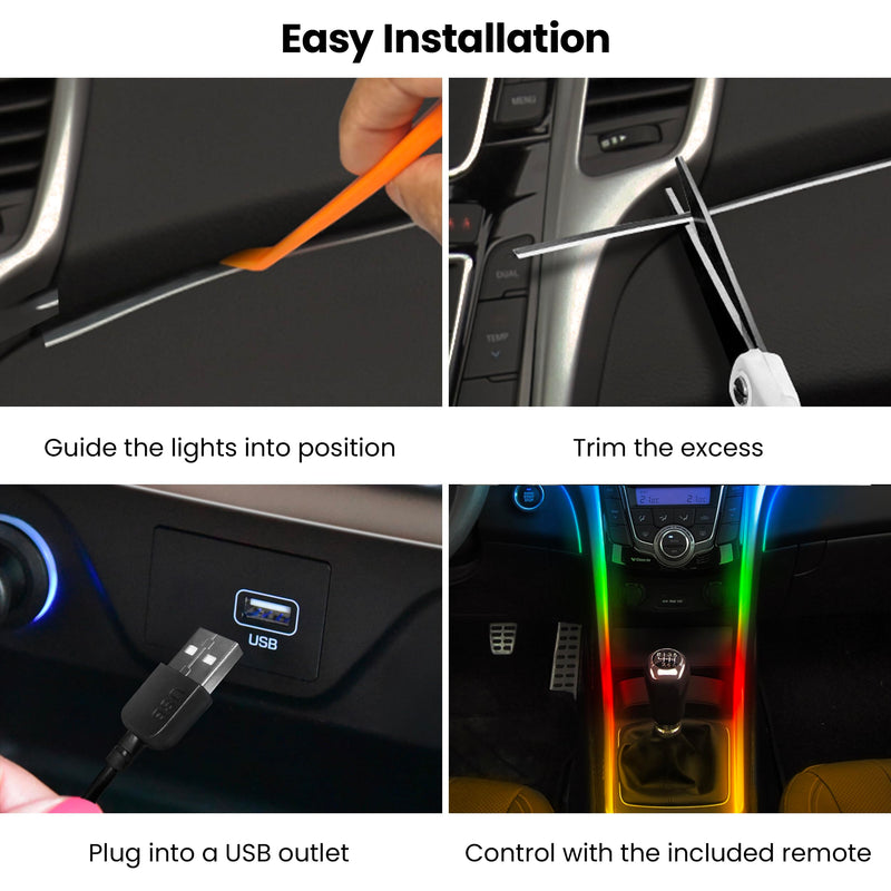 Feit Electric 5ft Indoor LED Light Strip, Dimmable, 0.1-Inch Wide, Multi-Color Chasing, USB-Powered, Filling & Stacking Patterns for Car Dashboards, Desks, Shelves & Furniture, TAPE60/TCOB/RGB/USB RGB (Red, Green, Blue)