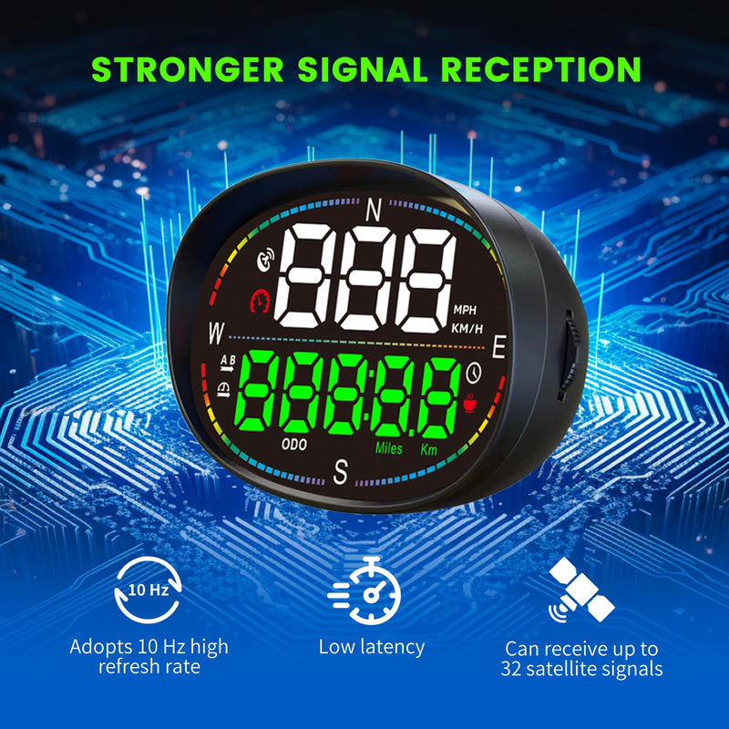 Digital Speedometer for Car,GPS Speedometer for Car,HUD Speedometer MPH,Speedometer Gauge,Head Up Display for Car,with Compass,Over Speed Alarm,USB Connect Plug and Play