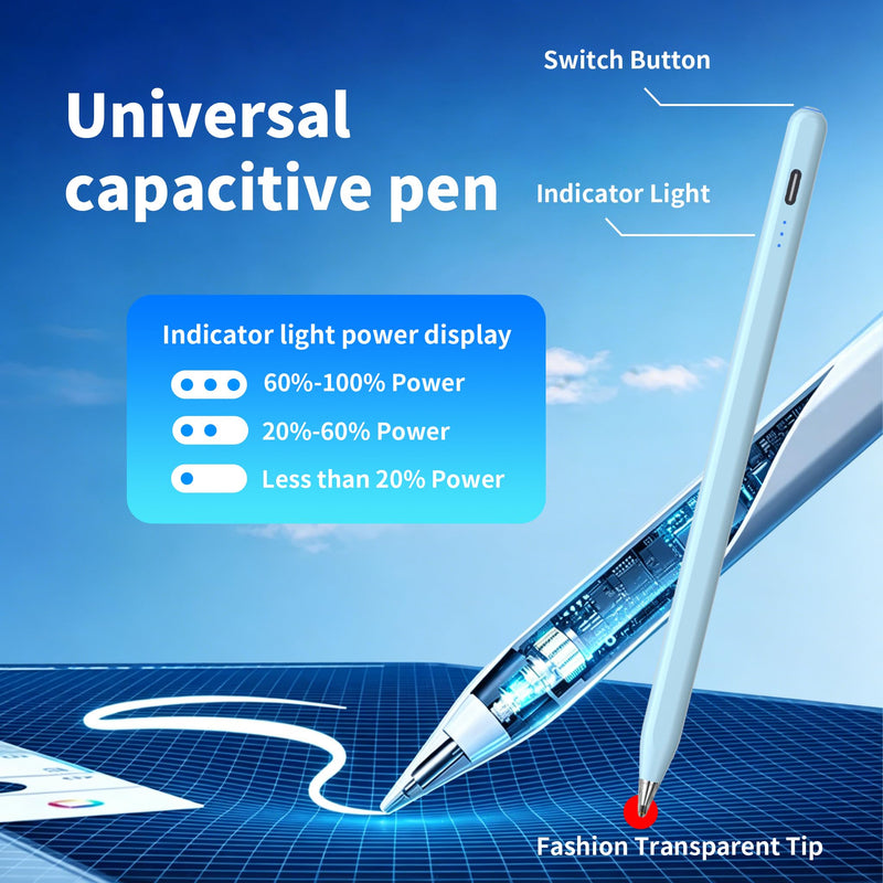 Galaxy Tab A11+ Stylus Pen for Samsung Table A11/A9+/A9 Drawing Stylus for Android Tablets, Precise Writing Pencil,Fast Charging,Auto Sleep,Button on/Off (Blue) blue