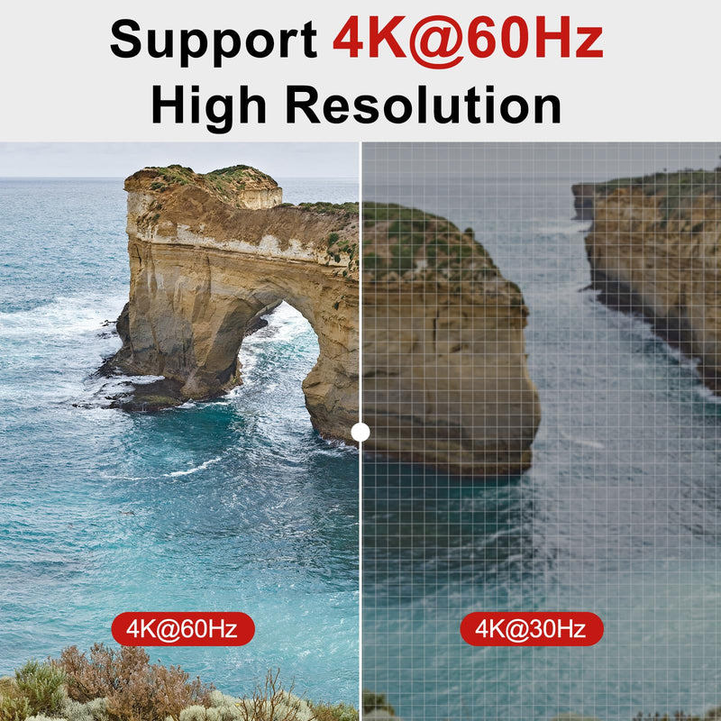 Unitek KVM Switch 2 Monitors 2 Computers HDMI Dual Monitor 4K@60Hz | 2 PC 3 USB Ports for Keyboard Mouse Hard Drives Mic Headphone Jack DC 5V Adapter Controller Extended and Mirror Mode Aluminum Grey