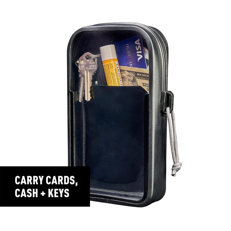 Nite Ize RunOff Waterproof Phone Case Plus - Touchscreen-Friendly, Waterproof Phone Pouch for Travel - Rated to IP67 - Features Adjustable Cross-Body & Snap-On Straps - Includes TRU Zipper Technology