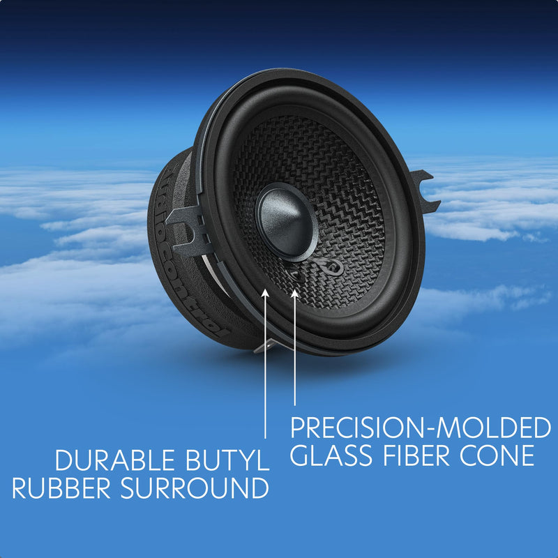AudioControl Altitude Series 2.75" Component Car Speakers Set (Pair), 50W RMS, 4 Ohms, Easy Installation, Crossover Included, Shallow Mount Compact Midrange Speakers for Truck or Car Audio System