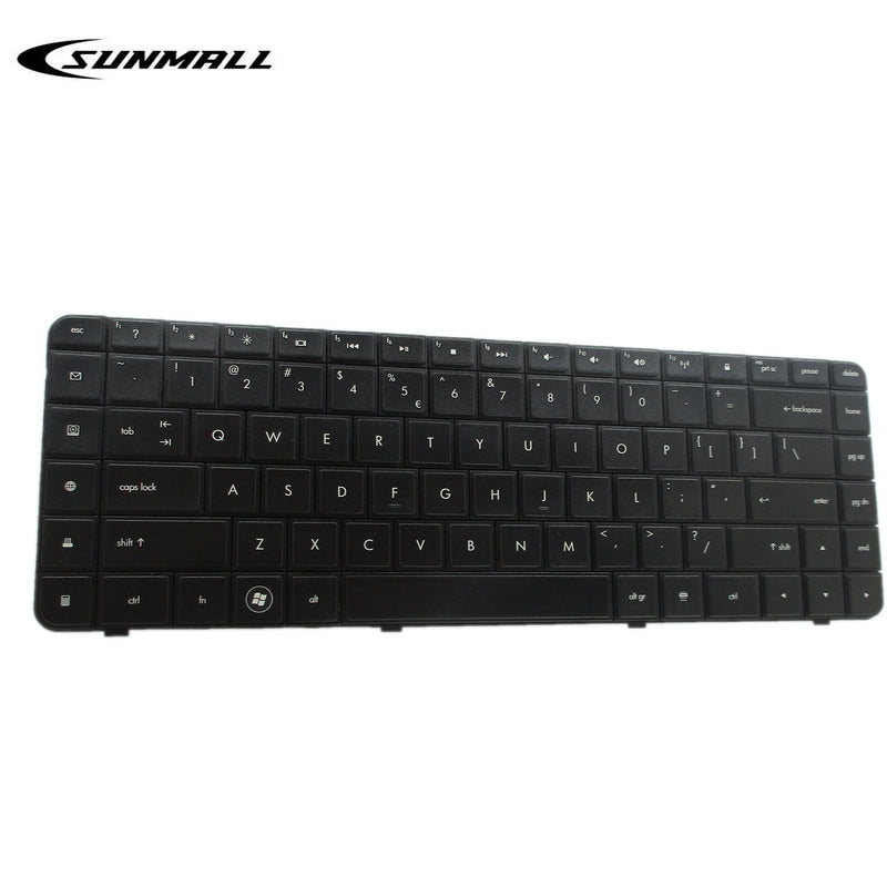 SUNMALL Replacement Keyboard with Ribbon Cable Compatible with HP Compaq Presario CQ62 G62 G56 CQ56 Series Compatible with Part Number 595199-001 613386-001 6098 Cq56-100 G56-100 G62-340US US Layout