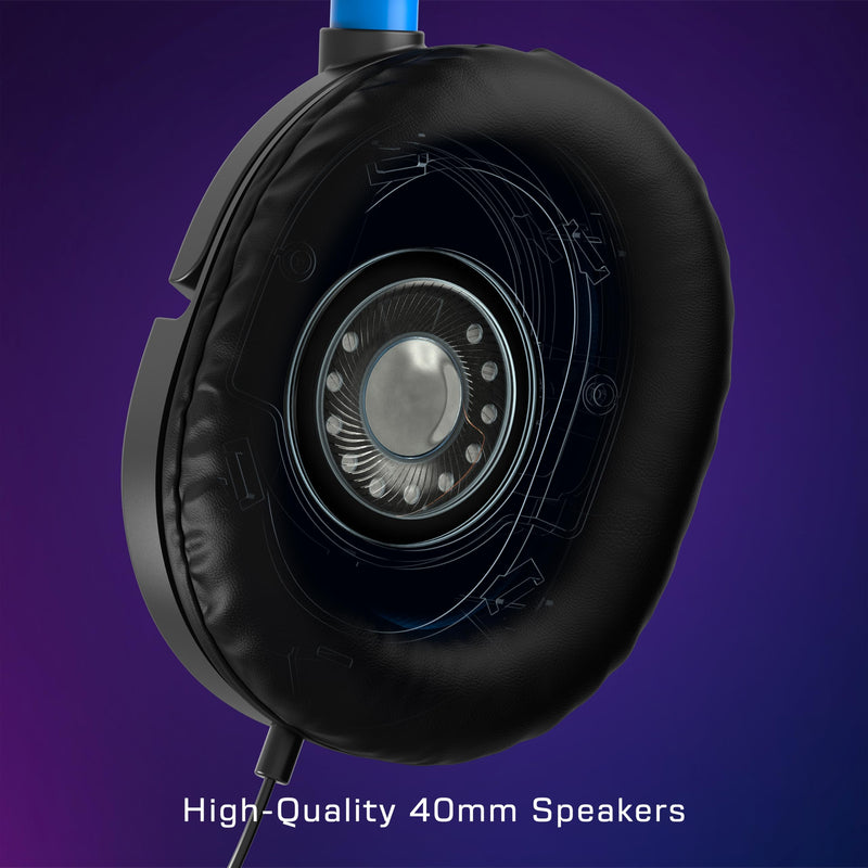 Turtle Beach Recon 50 PlayStation Gaming Headset - PS5, PS4, Xbox Series X, Xbox Series S, Xbox One, Mobile & PC with 3.5mm - Removable Mic, 40mm Speakers Black / Blue
