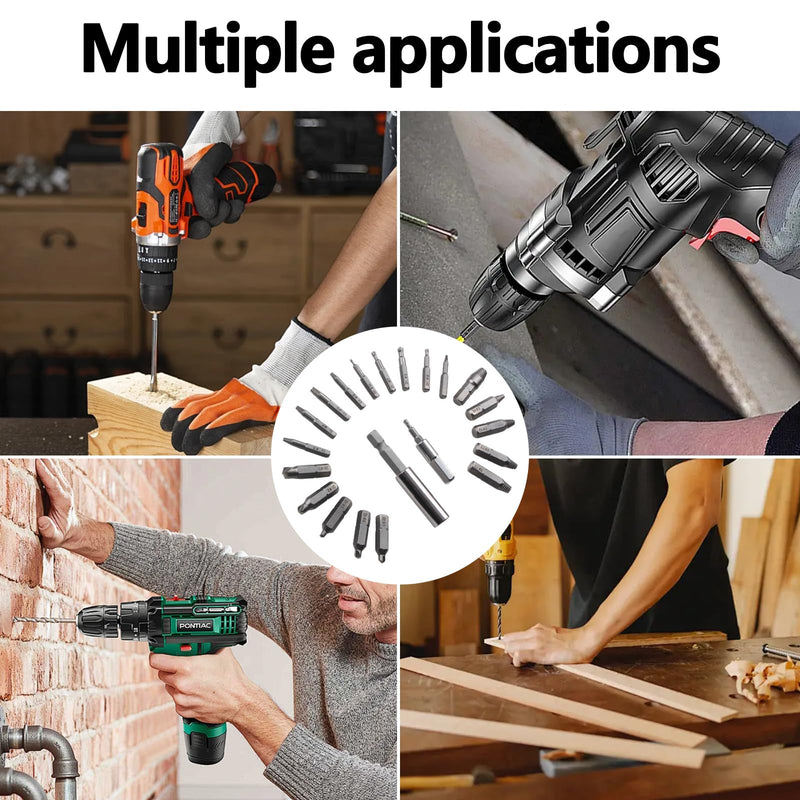 [AUSTRALIA] - Xiciki Screw Extractor Set for Damaged Screws 2-12 mm Left Extractor Set with Drills, Extractors, Bit Extension Set of 22 