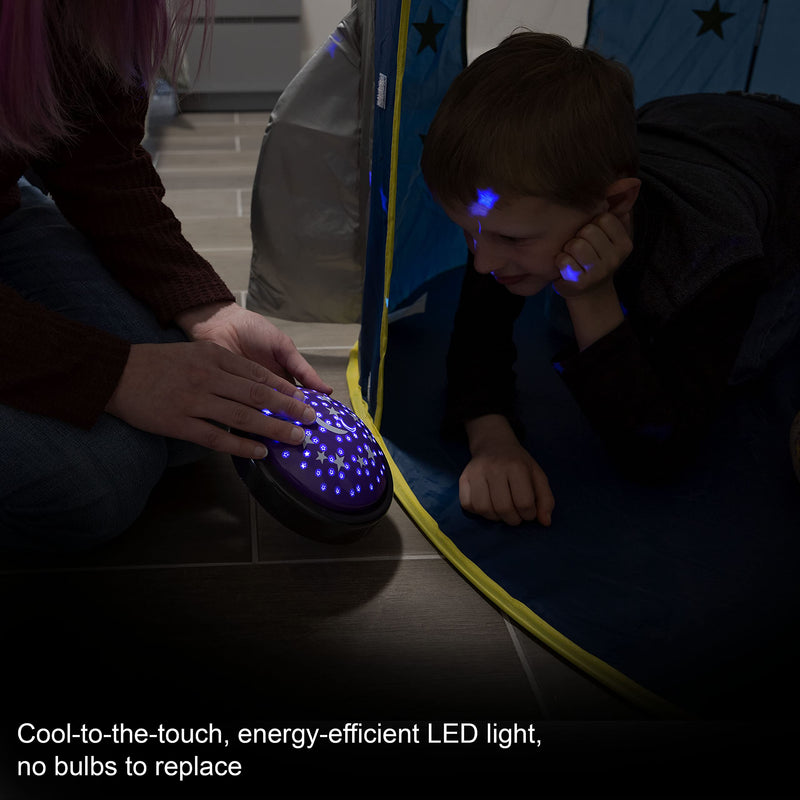 GE LED Moon and Star Night Light, Night Light for Kids, Tap Light, Battery Operated, Star Projector, Projector Light, Ideal for Kids Bedrooms, Playroom, Nursery, 17457 Star Tap Light