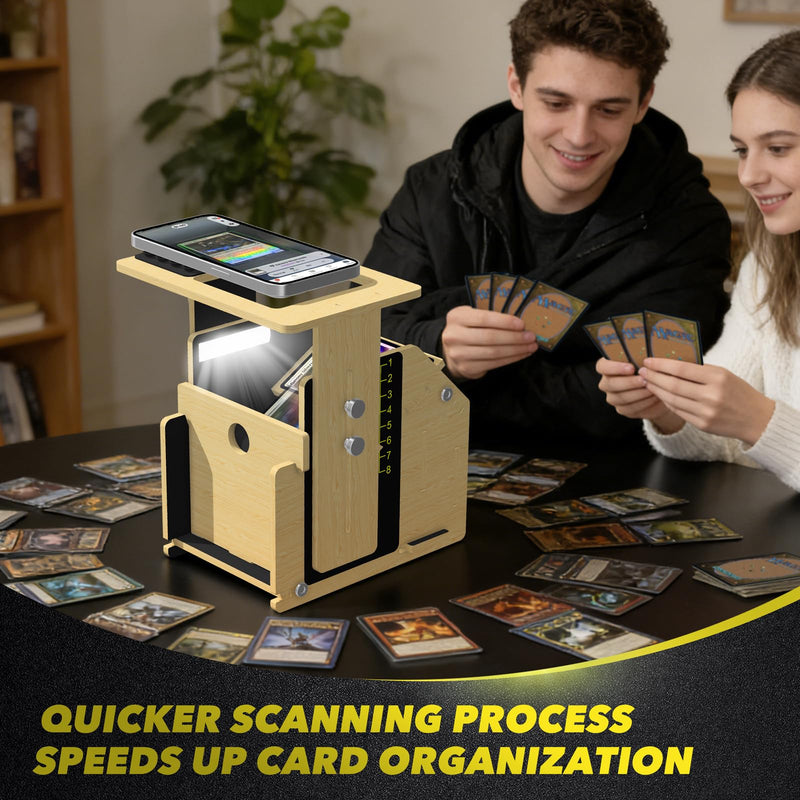 Card Scanner Stand for Trading Cards – MTG & TCG Card Scanner Stand with Light, Quickly Scan and Price Check Sleeved and Unsleeved Collectible Cards, Compatible with ManaBox App