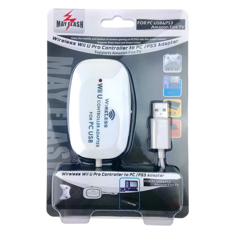 Wireless Wii U Pro Controller Adapter for PC USB 1 Pack