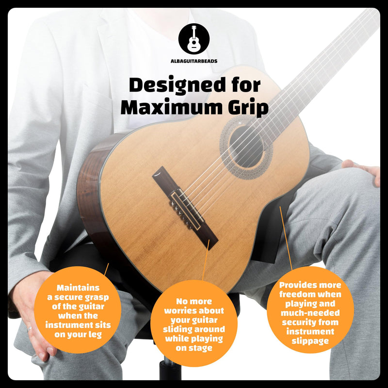 ALBA GUITAR GRASP – ANTI-SLIP BAND, Neoprene band, Non-slip, Size Large, Black…