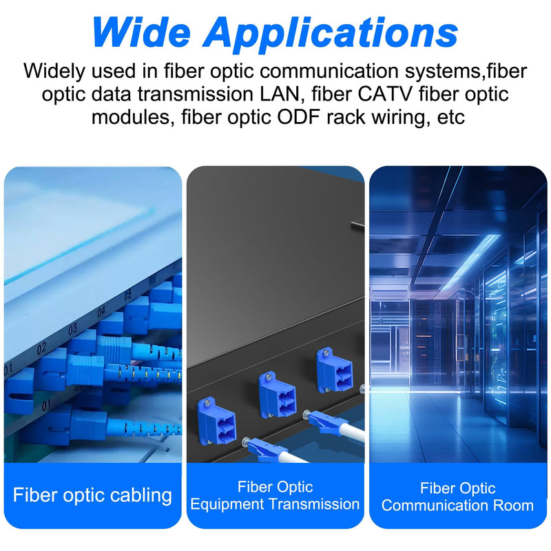 [AUSTRALIA] - XMSJSIY LC-LC Fibre Optic Connector Coupler LC Female to LC Female Adapter Duplex LC/UPC Coupler Fibre Optic Connector Extend for Network Internet - 10 Pieces 