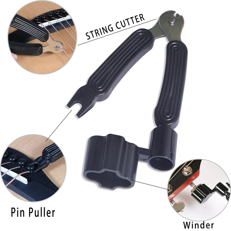 Guitar Cleaning Kit Including Guitar Work Mat,Guitar Neck Rest,Guitar String Winder and Cutter Tool for Acoustic Guitar Electric Guitar Ukulele Violins Bass Banjo, Gift for Musicians
