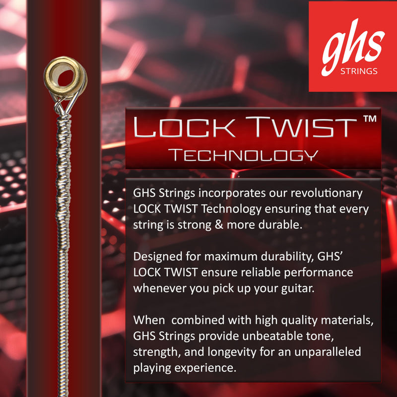GHS Strings - Precision Flatwound - Electric Guitar Strings - Stainless Steel - High Volume - Polished Smooth - (L) - Light Gauge (900 SET) - 12-50 Light (12-50) Pack of 1