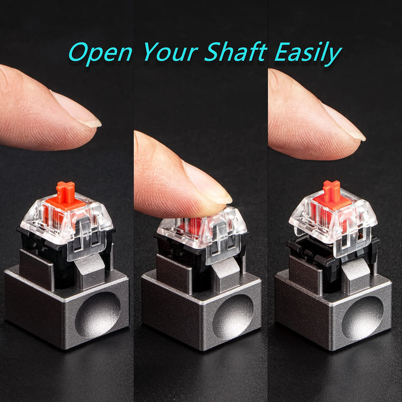 New Fashion Kingdom Metal Switch Opener Mechanical Keyboard Keycaps Lubricate Aluminum for Kailh - Gray Kailh Switch Opener