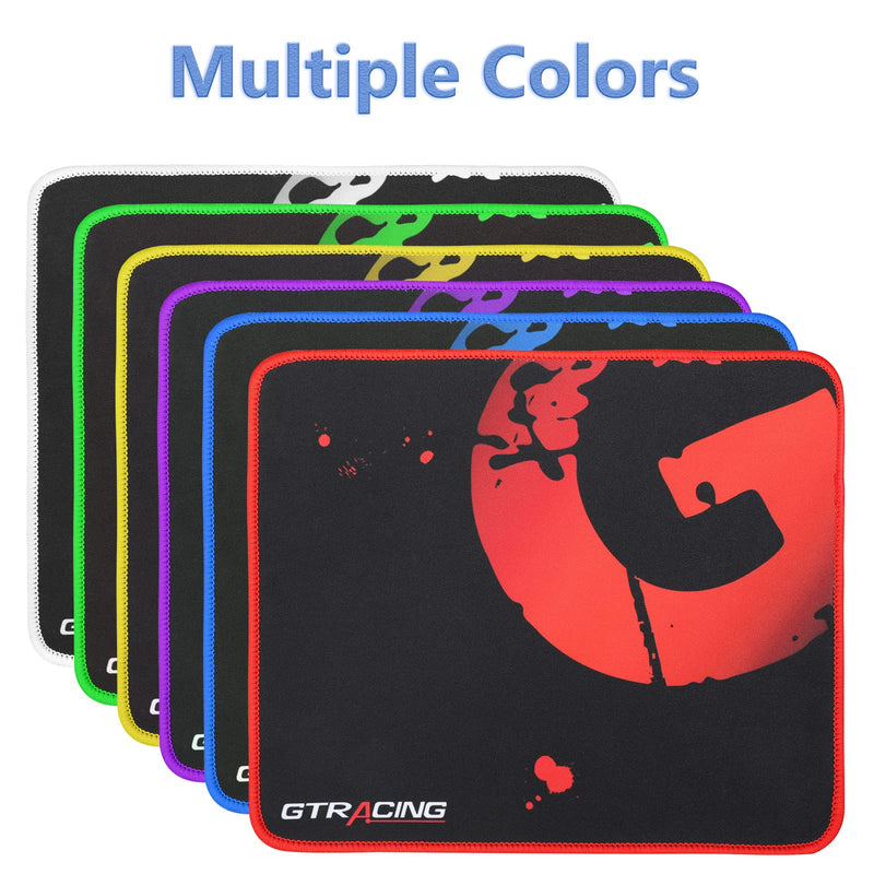 GTRACING Mouse Pad with Non-Slip Rubber Base, Premium-Textured Computer Mouse Mat with Stitched Edges, for PC, Laptop, Gaming, Office, Home, Red