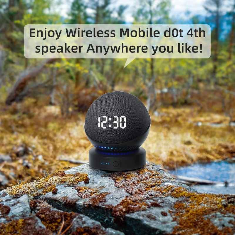 [AUSTRALIA] - Battery Base for D0/t 4th & 5th Generation Portable D0/t 5TH Gen and Google Nest WiFi Battery Base Stand, Not Including The Speaker (black) black 