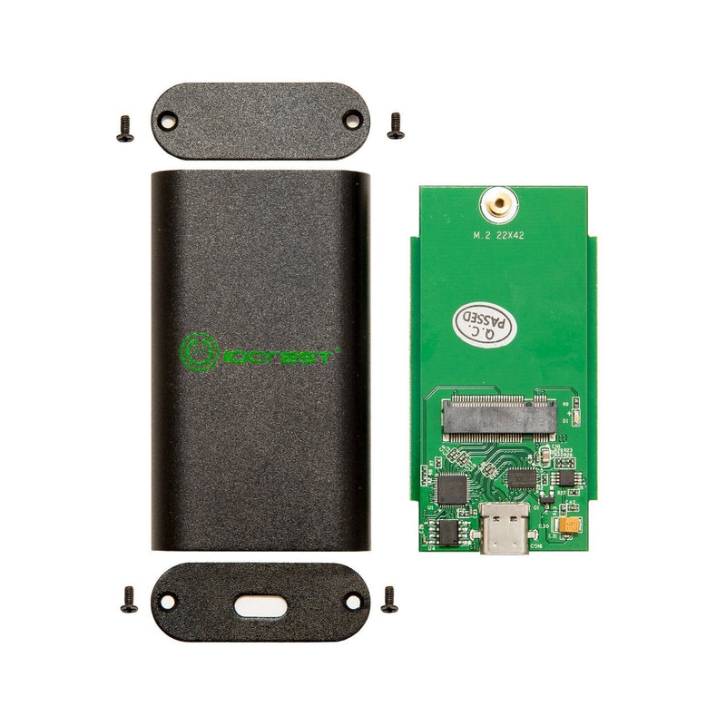 Aluminum M.2 NGFF B-Key to USB 3.1 Type-C M.2 2242 SSD Enclosure Portable External Solid State Drive Enclosure SY-ENC25040