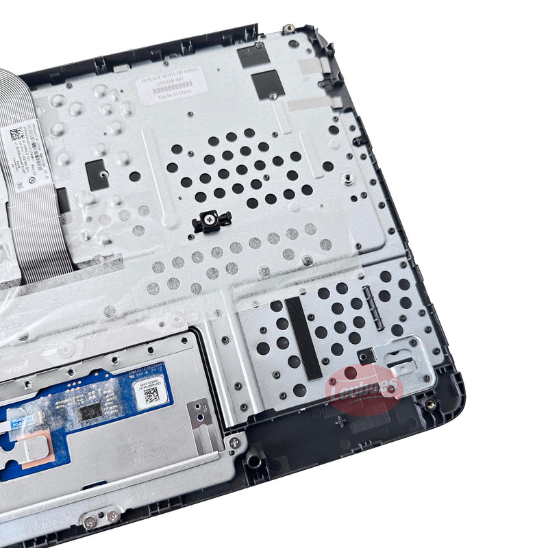 Laptop Palmrest Upper Case Top Cover with US Keyboard Touchpad Assembly Replacement for HP Chromebook 11 11A G8 EE TPN-Q232 L90338-001 Gray