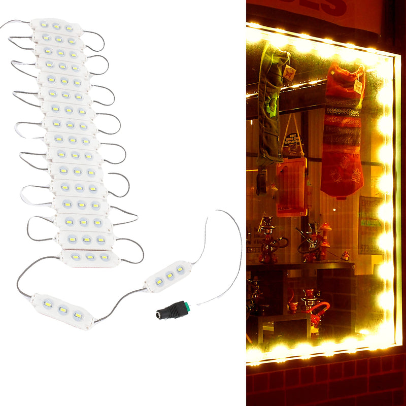 40ft Storefront Orange LED Light Super Bright 5630 Module with UL 12v 6 Amps AC Power Package