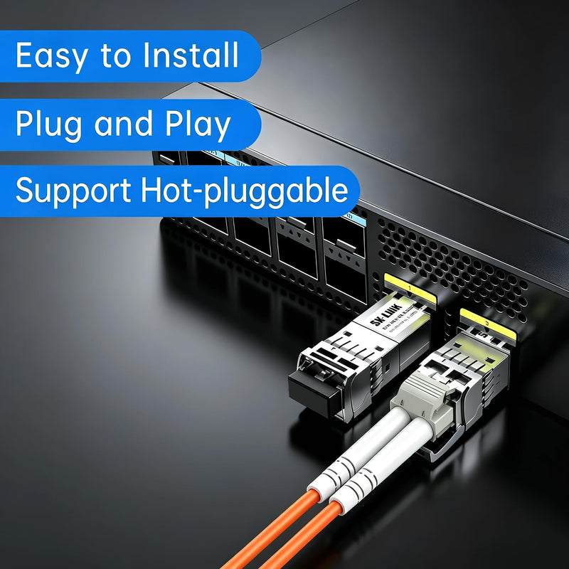 10GBase-SR SFP+ LC Multimode Transceiver 850nm Up to 300m | 10gb Ethernet Adapter Compatible with Cisco, Low Power, Stable Performance