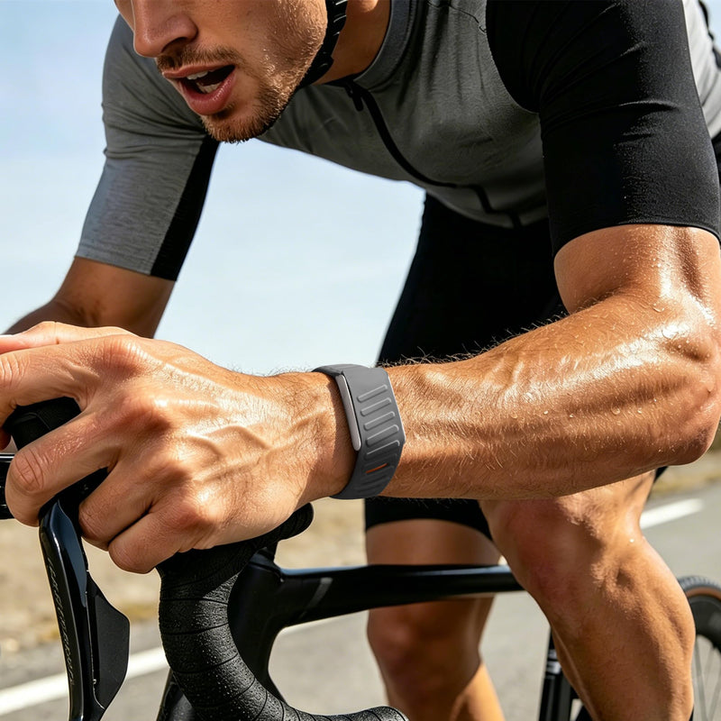Maledan Waterproof Silicone Sport Band for Whoop 5.0/MG for One/Peak/Life | 3-Pack Soft Silicone Whoop Bands for WHOOP 5.0/MG, Breathable and Sweatproof. Quick-Release Design, Easy to Swap and Clean Orange/Darkgray Orange/Black