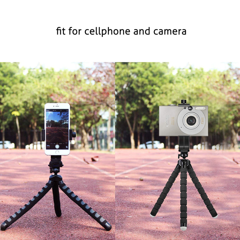 Ailun Tripod Phone Mount Holder Head Standard Screw Adapter Rotatable Digtal Camera Bracket,Compatible for Most Cellphones iPhone black