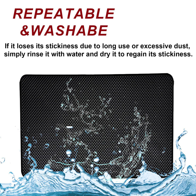 Car Dashboard Anti-Slip Mat, 10.6”x 5.9” Anti-Slip Sticky Pad for Car Dashboard, Non-Slip Mat for Phones, Sunglasses, Electronics & Accessories – Reusable Sticky Dash Fix, Heat-Resistant, No Residue