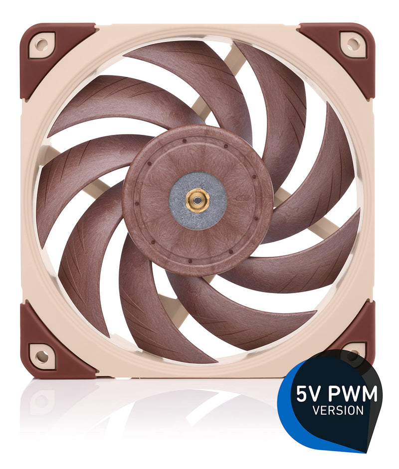 Noctua NF-A12x25 5V PWM, High-Performance Quiet Fan 120mm | High Airflow and Static Pressure, Low Noise, 5V, 25mm Thick Fan, USB-A Power Adaptor, 1900rpm 4-Pin PWM Single