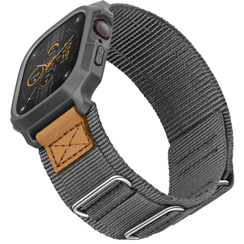 Bundle of the Three buckles Apple Watch Band (Brown/Grey)