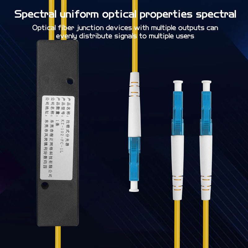 YAODHAOD Optical Splitter, SC/UPC LC/UPC FC/UPC Fibre Optic PLC Splitter (Fiber Splitter) Simplex Singlemode, 1X2, for CATV, FTTH, FOS (Yellow, LC/UPC) yellow