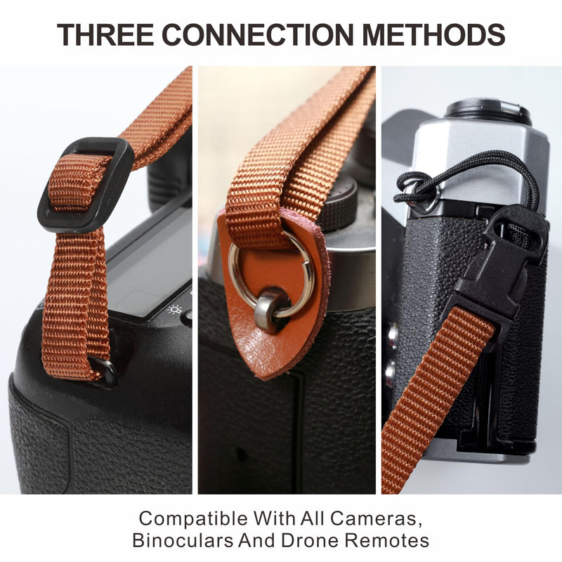 Padwa Lifestyle Camera Strap - 2" Full Grain Leather Ends Camera Straps for Photographers, Vintage Embroidered Cotton Weave Soft Suede Fabric Padded Strap Quick Release fits All Cameras Mustard Flowers 2 inch Wide / Adjustable 41~56 inch