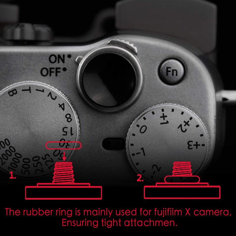 [AUSTRALIA] - Soft Shutter Release Button (2 Pack/Black) High-end Concave Camera Shutter Button Black 