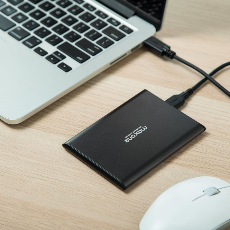 Maxone 500GB Ultra Slim Portable External Hard Drive HDD USB 3.0 Compatible with PC, Laptop, Charcoal Grey | with PC, Laptop, Charcoal Grey