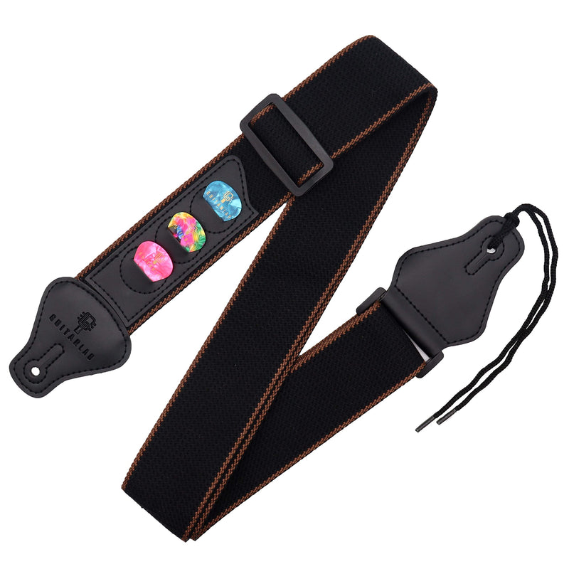 Guitar Accessories Kit - Premium Metal Tin with Guitar Strap, Capo, Tuner & Picks for Acoustic, Bass, Electric & Ukelele Guitars