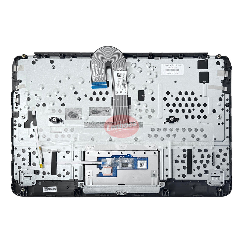 Laptop Palmrest Upper Case Top Cover with US Keyboard Touchpad Assembly Replacement for HP Chromebook 11 11A G8 EE TPN-Q232 L90338-001 Gray