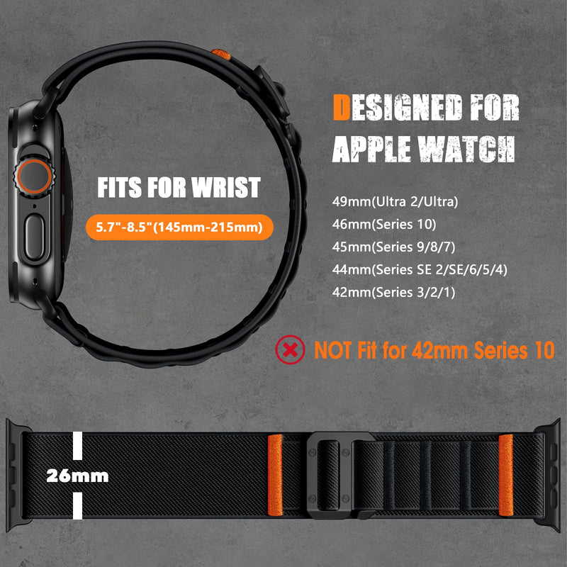 Bandletic Stretchy Band and Paracord Strap Compatible with Apple Watch