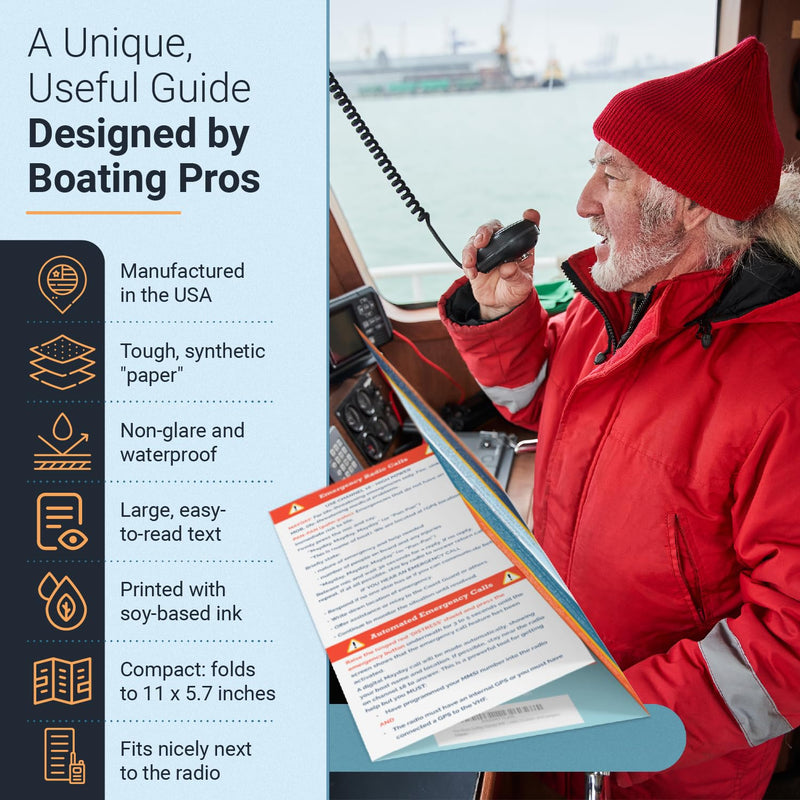 [AUSTRALIA] - Quick Guide for VHF Radio Marine - Handy Boating Must Haves | Boating Accessory Reference for Improved Safety | Ideal Sailing Gifts | Informative, Concise and Long-Lasting | The Boat Galley 